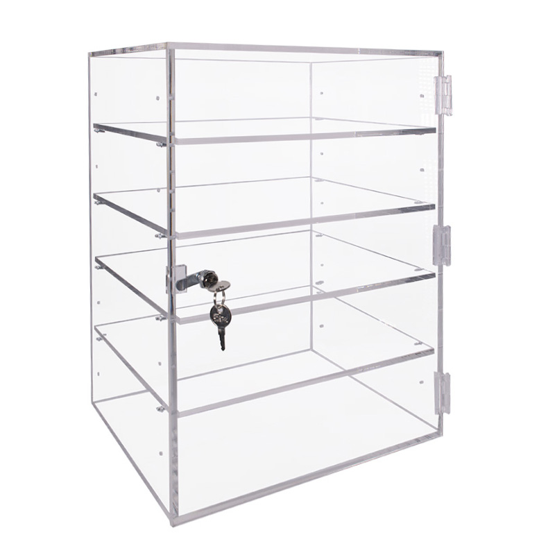 Acrylic Locking Cabinet W 4 Adjustable Shelves 155h X 1175w X 93